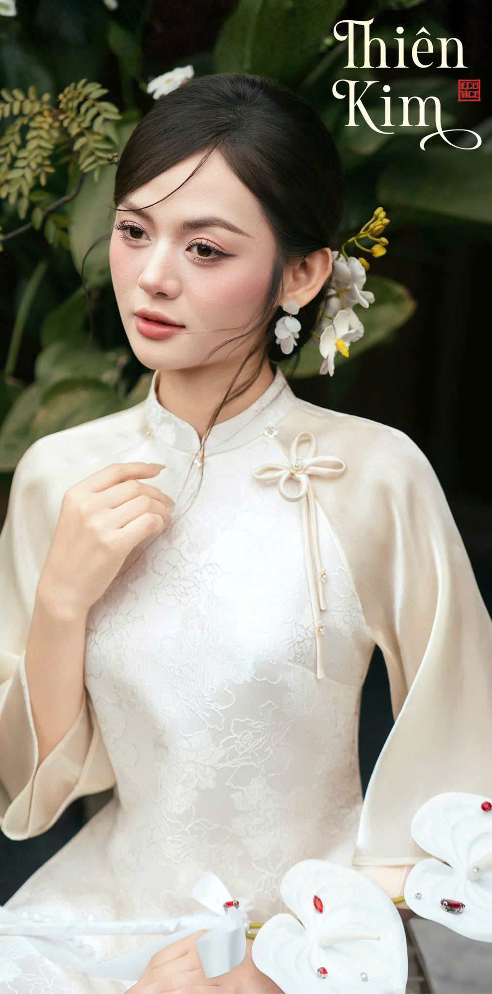 áo dài voan thiên kim