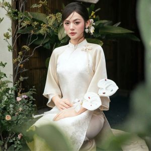 áo dài voan thiên kim