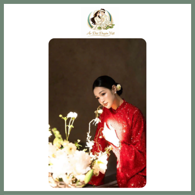 Áo dài kim sa đính đá